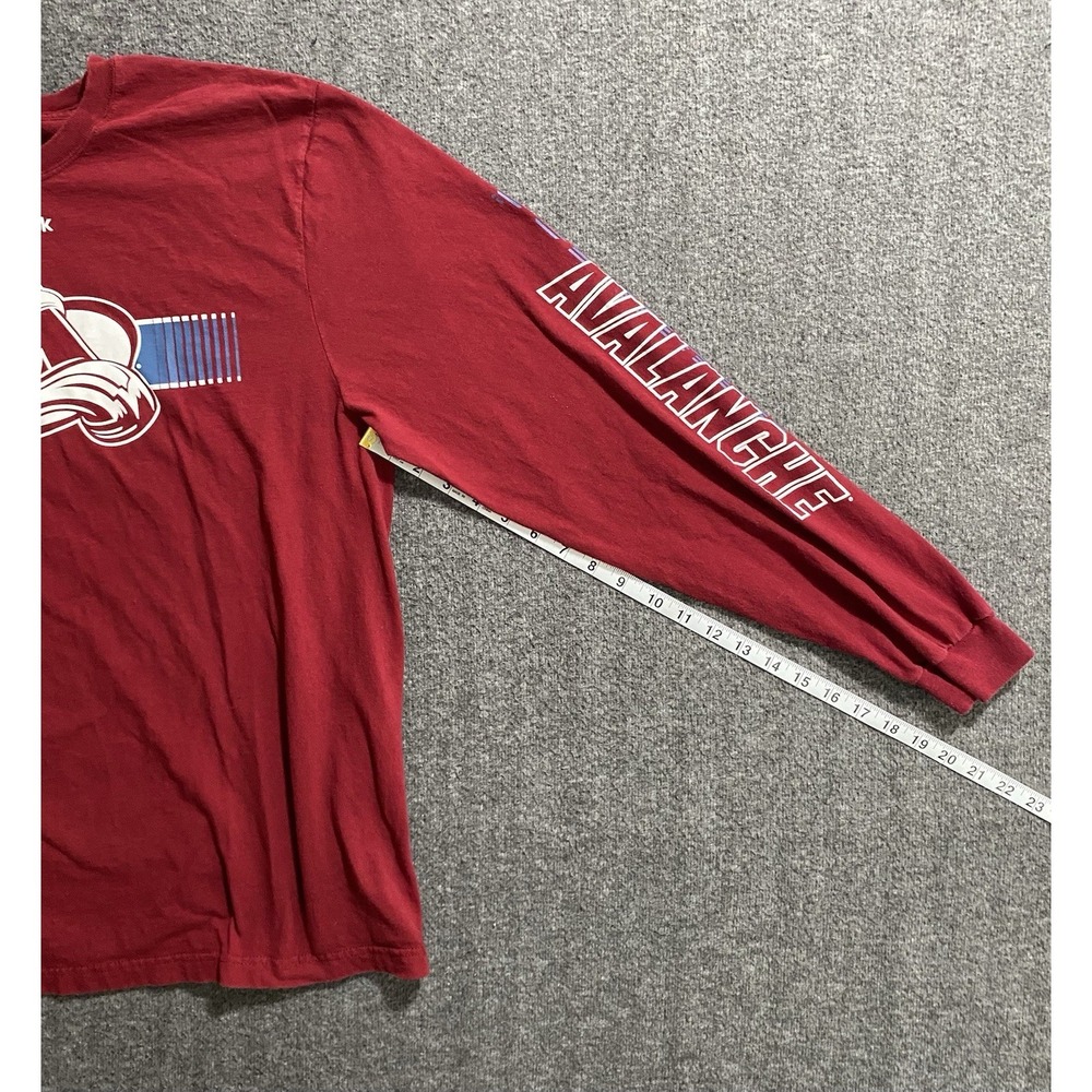 Reebok Colorado Avalanche Men Long Sleeve T-Shirt Crew Neck Red Size L RN119208 - Picture 5 of 8